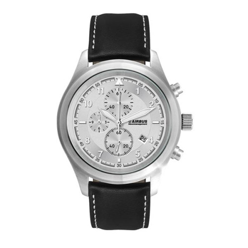 44MM STEEL MATTE SILVER CASE, CHRONOGRAPH MVMT, SI...