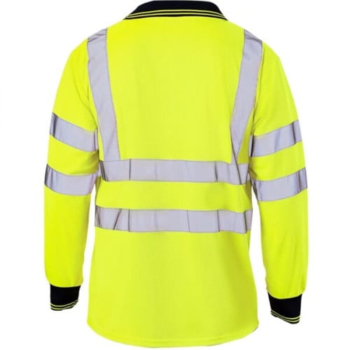 High Vis Class 3 Reflective Safety Long Sleeve Polo Shirt
