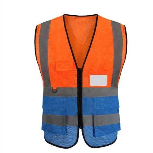 Hi Vis rPET Class 2 Reflective Mesh Safety Vest With Pockets