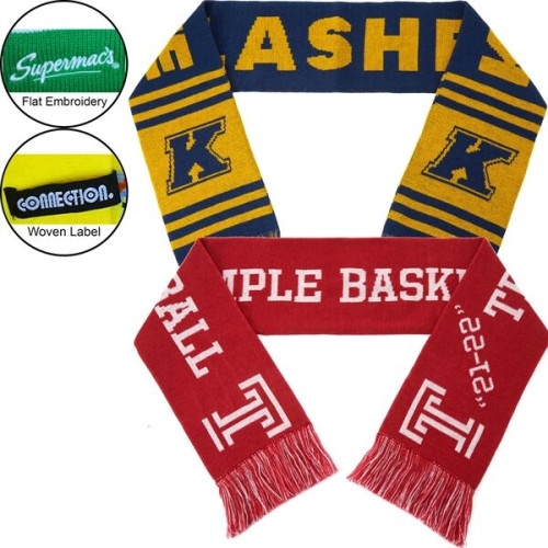 100% Acrylic Knitted Woven Scarf W/ Tassel