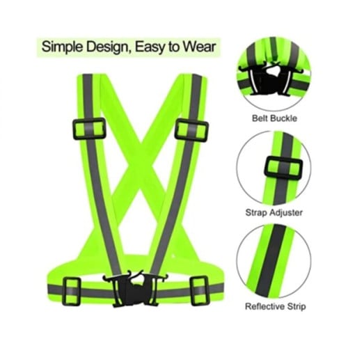 Adjustable Reflective Safety Running Hi Vis Cross Belt