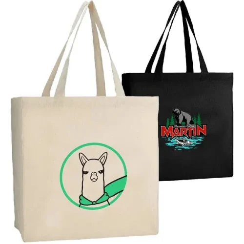 6 Oz Cotton Canvas Grocery Tote Bags