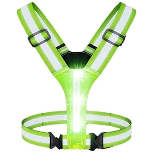 LED Cross Belt Adjustable Reflective Safety Running Hi Vis