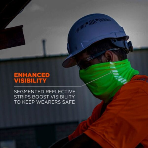 Segmented Hi Vis Reflective Safety Workwear Neck Face Gaiter