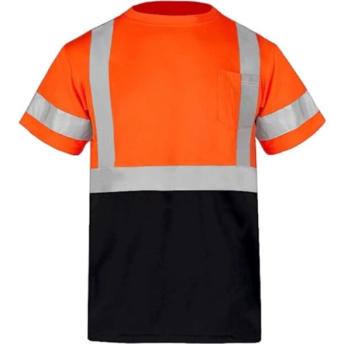 Class 3 Hi Viz Color Block Reflective Safety Pocket T-Shirt