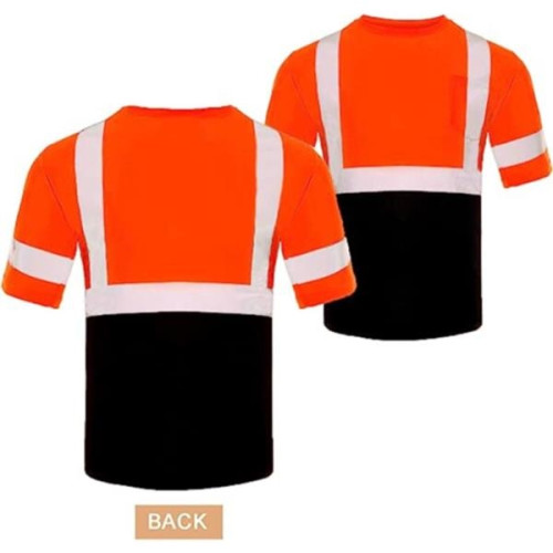 Class 3 Hi Viz Color Block Reflective Safety Pocket T-Shirt