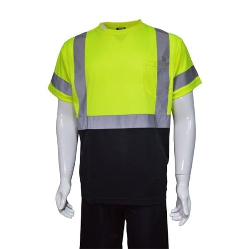 Class 3 Hi Viz Color Block Reflective Safety Pocket T-Shirt