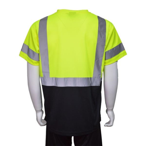 Class 3 Hi Viz Color Block Reflective Safety Pocket T-Shirt