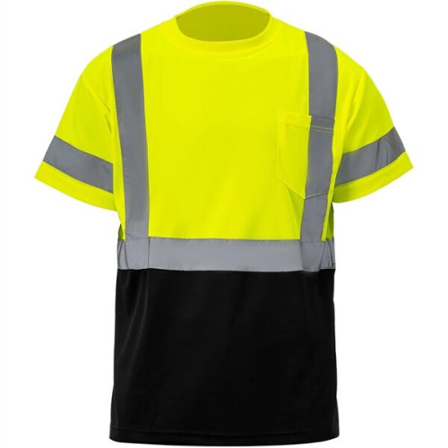 Class 3 Hi Viz Color Block Reflective Safety Pocket T-Shirt