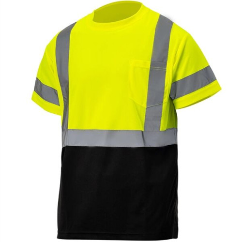 Class 3 Hi Viz Color Block Reflective Safety Pocket T-Shirt