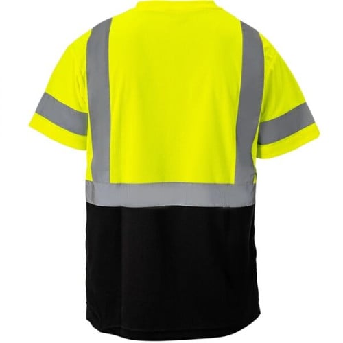 Class 3 Hi Viz Color Block Reflective Safety Pocket T-Shirt