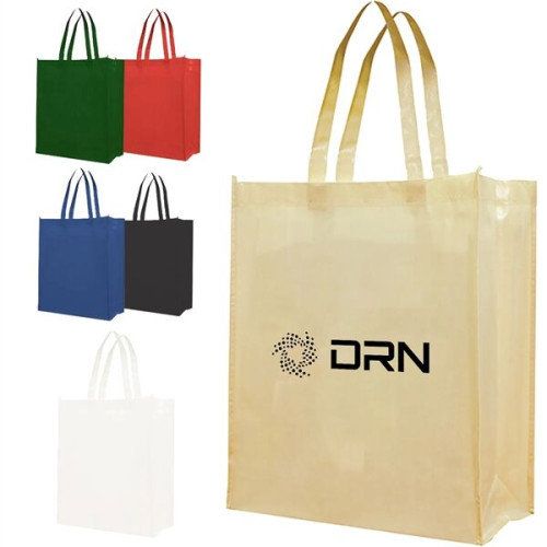 Attractive Laminate Patent Finish, Gusset Tote Bag (13x16x5)