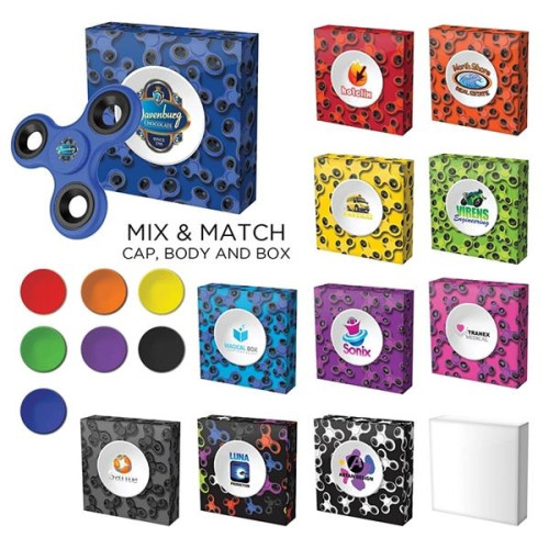 Helo Hand Spinner & Box w/ Full Color Imprint