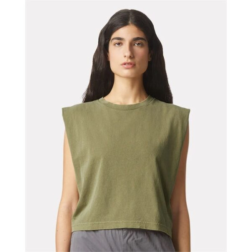 American Apparel Women's Garment-Dyed Heavyweight Muscle Tee