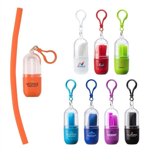 Bellini Silicone Straw in Capsule Case