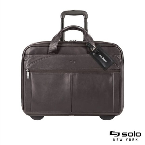 Solo New York Walker Leather Rolling Case