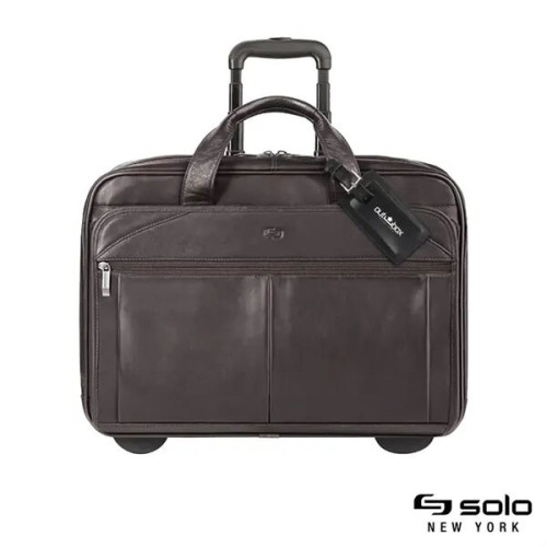 Solo New York Walker Leather Rolling Case