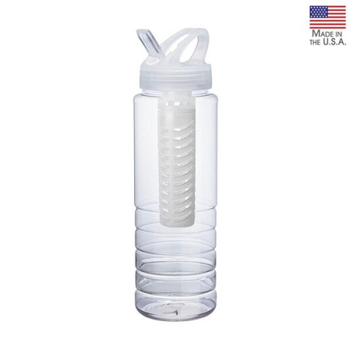 Malibu 26 oz. PET Bottle with Flip Spout & Infuser