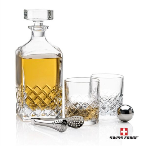 Longford 3pc Decanter Set & S/S Ice Balls