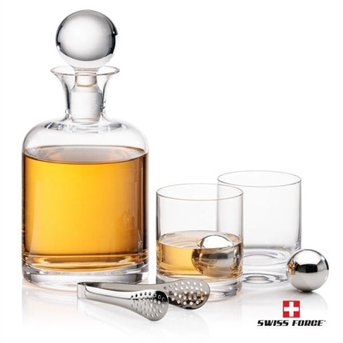 Dresden 3pc Decanter Set & S/S Ice Balls