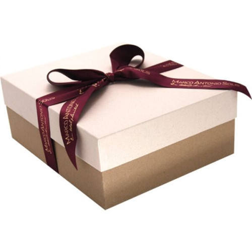 Four mugs in a gift box with ribbon