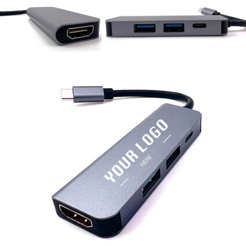 4 in 1 USB C Hub Multimedia Cable