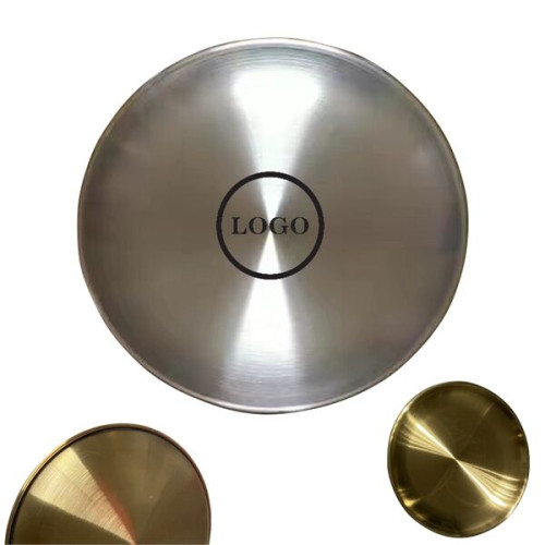 9" Round Double Layer 304 Stainless Steel Food Plates