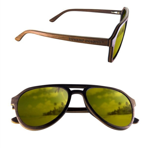Polarized or Mirror Wood Aviator Sunglasses