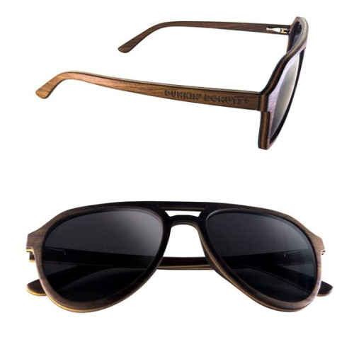 Polarized or Mirror Wood Aviator Sunglasses