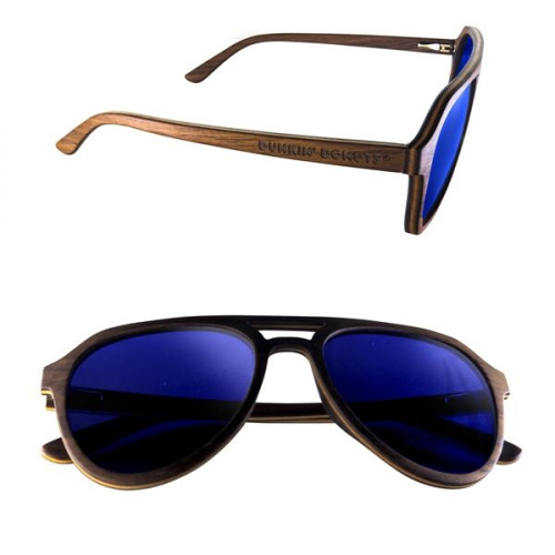 Polarized or Mirror Wood Aviator Sunglasses