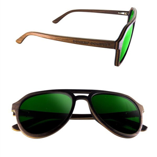 Polarized or Mirror Wood Aviator Sunglasses