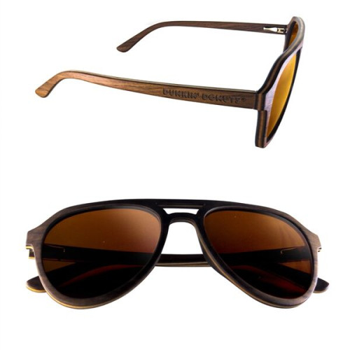 Polarized or Mirror Wood Aviator Sunglasses