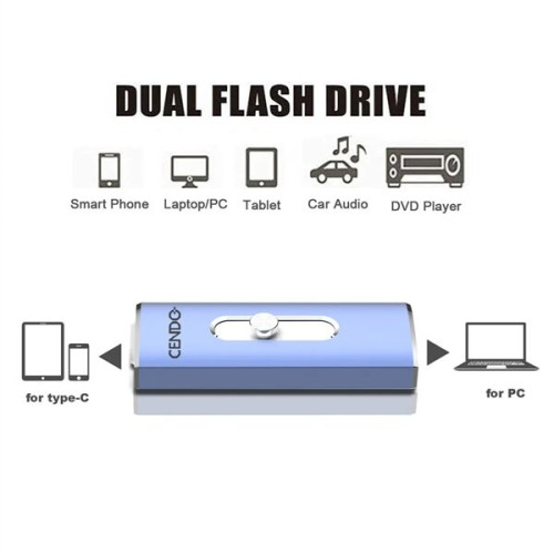 Metal Dual USB And Type-C OTG Drive - Expand Storage On Comp