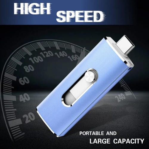 Metal Dual USB And Type-C OTG Drive - Expand Storage On Comp