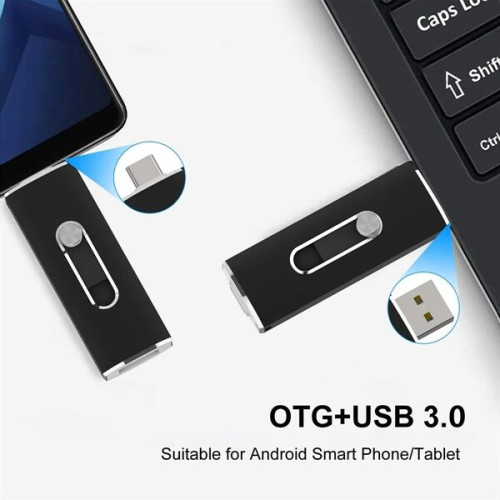 Metal Dual USB And Type-C OTG Drive - Expand Storage On Comp