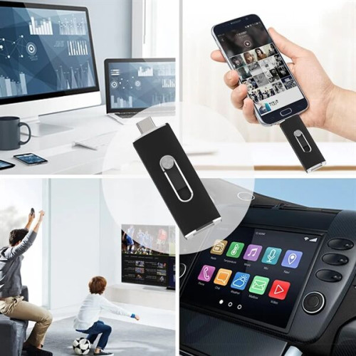 Metal Dual USB And Type-C OTG Drive - Expand Storage On Comp