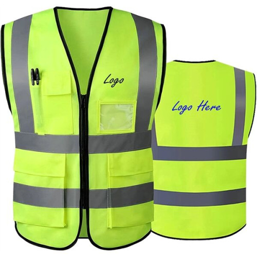 High Visibility Reflective Safety Vest With Multi Pockets