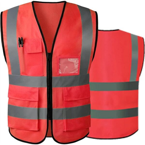 High Visibility Reflective Safety Vest With Multi Pockets