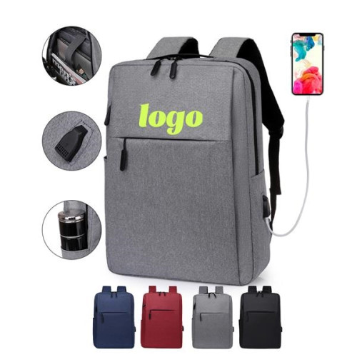 MOQ50 Business Work Travel Backpack Laptop With USB Charging