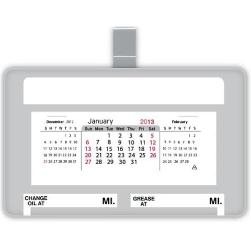 4.5" Car/Truck Visor Calendar With Clip