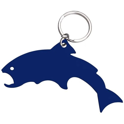Trout Shaped Stainless Steel Bottle Opener w/ Key Ring