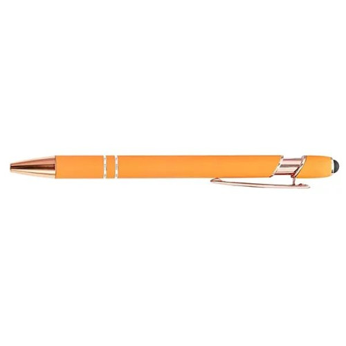 Rose Gold Soft-Touch Aluminum Pen w/ Stylus