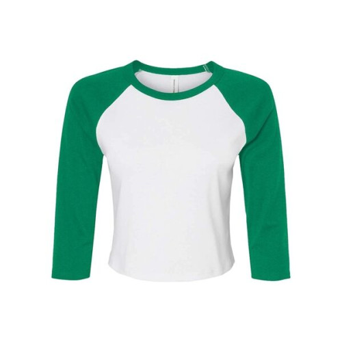 BELLA + CANVAS Women's Micro Rib Three-Quarter Raglan Sle...