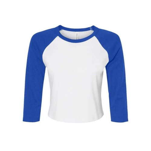 BELLA + CANVAS Women's Micro Rib Three-Quarter Raglan Sle...