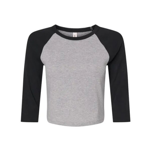 BELLA + CANVAS Women's Micro Rib Three-Quarter Raglan Sle...