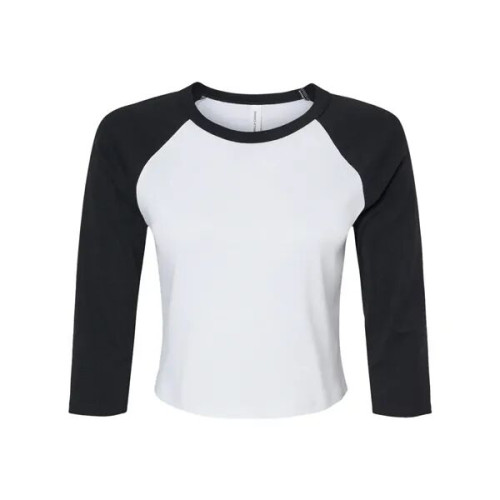 BELLA + CANVAS Women's Micro Rib Three-Quarter Raglan Sle...