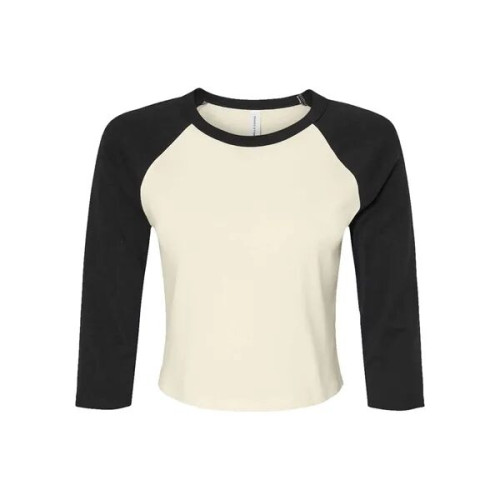 BELLA + CANVAS Women's Micro Rib Three-Quarter Raglan Sle...