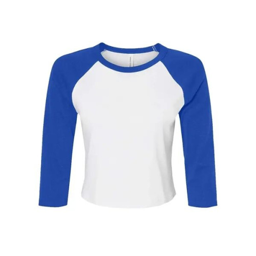 BELLA + CANVAS Women's Micro Rib Three-Quarter Raglan Sle...