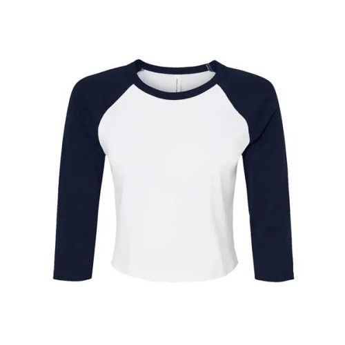 BELLA + CANVAS Women's Micro Rib Three-Quarter Raglan Sle...