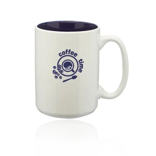 15 oz. Glossy Two-Tone Personalized Ceramic Mug